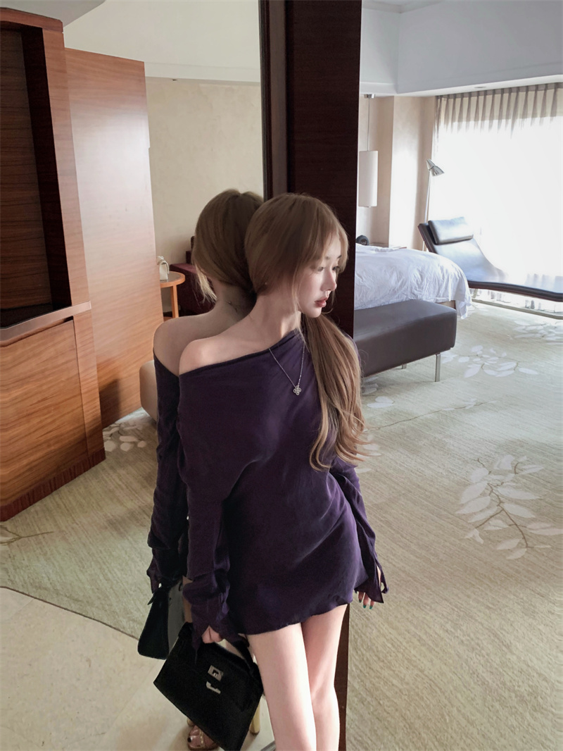 Women's Asymmetric One-Shoulder Lace-Up Open-Back Slimming Shirt - Image 2