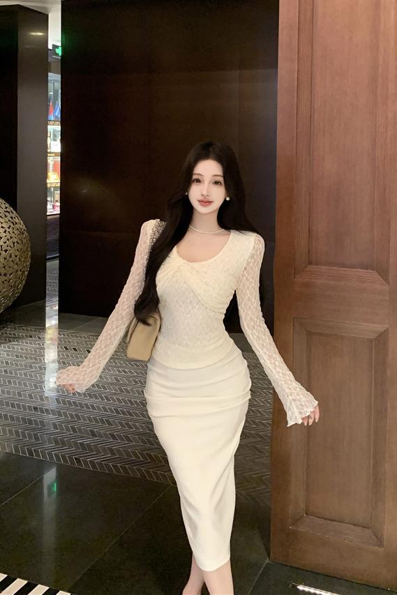 Women's Lace Puff Sleeve Fitted Waist Top - Image 5